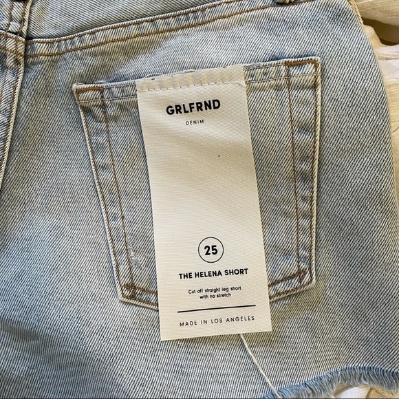 GRLFRND NWT Helena Light Wash Jean Shorts 25 - Picture 8 of 9